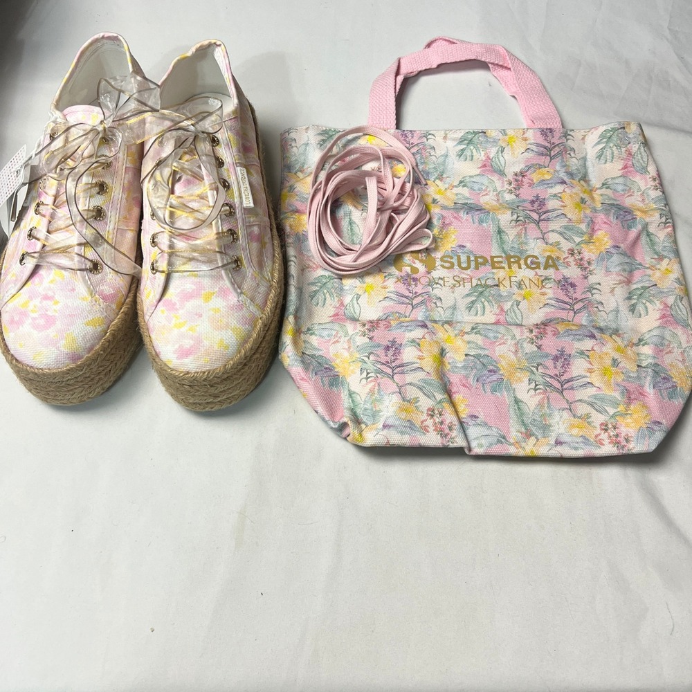 Superga x LoveShackFancy 2790 LSF‎ Platform Sneakers 41 US 9.5 Perky Peach NWB
